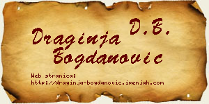 Draginja Bogdanović vizit kartica